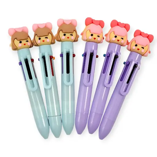 Cute Little Girl Themed Colourful Set of Pens