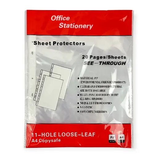 Sheet Protectors (20 pages /sheet)