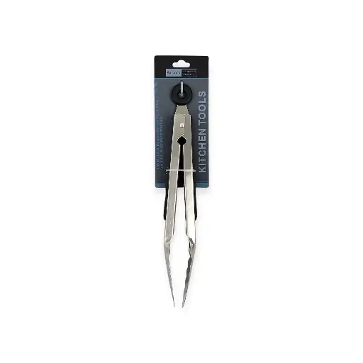 7" S/S Tongs w/ Rubber Cushion & Pull-lock
