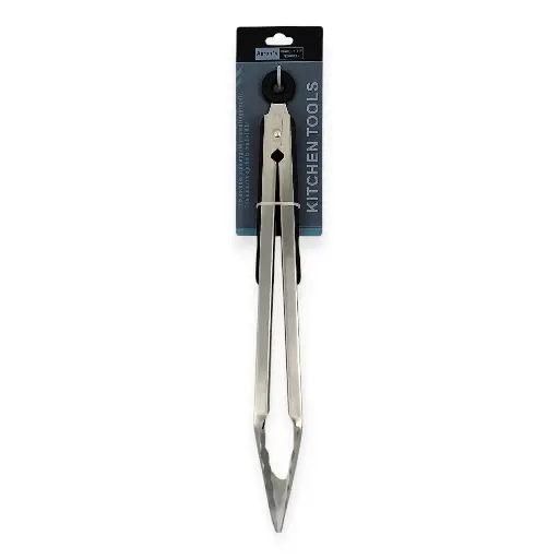 9.5" S/S Tongs w/ Rubber Cushion & Pull-lock
