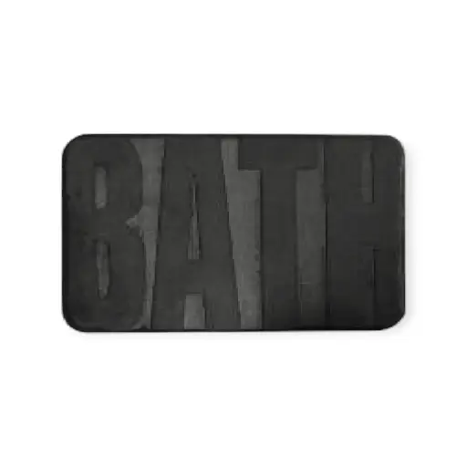 Ultra-Absorbent Thick Bath Mat ( Charcole)